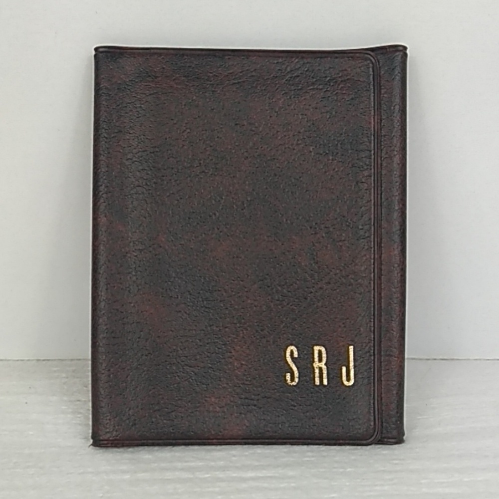 Vintage 1950's personalized mens wallet